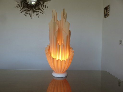 Lampe Corolle Xxl, Drapée De Georgia Jacob, France, 1970