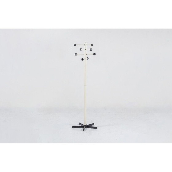 Image 1 of Porte-manteau vintage en métal blanc et noir par Artifort, 1970