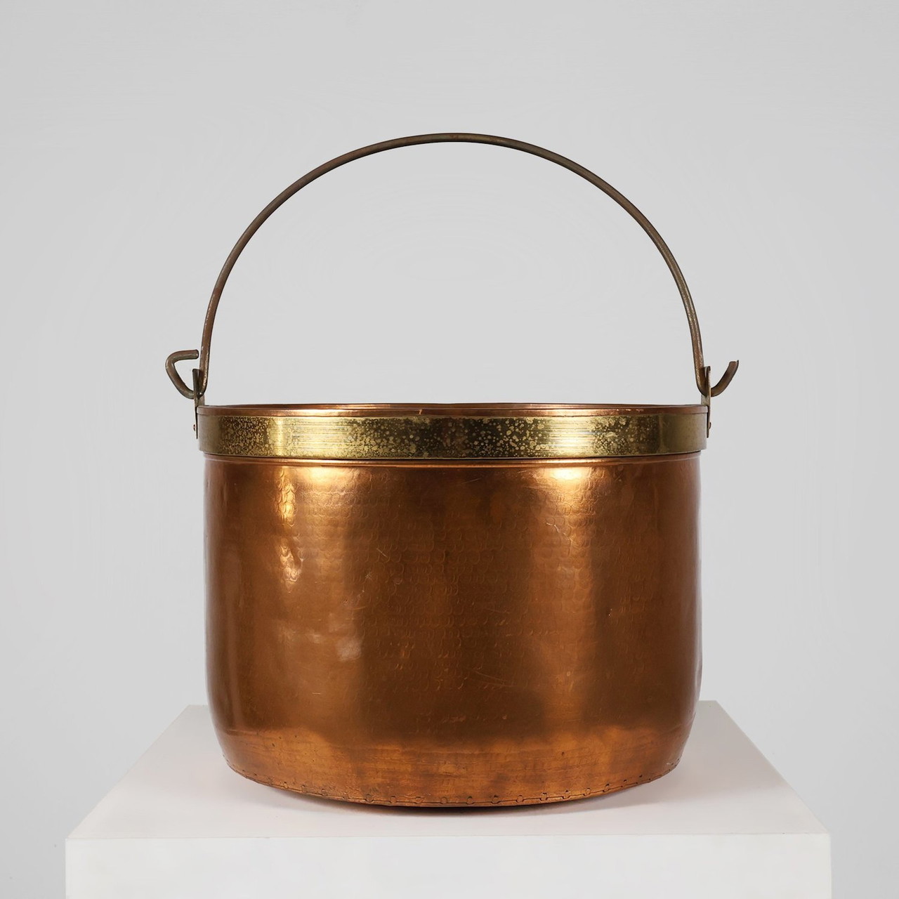 Ancien Chaudron En Cuivre Avec Anse – Déco Ou Usage, Pièce Vintage