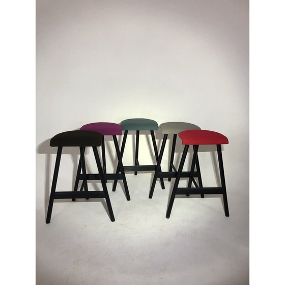 Image 1 of Ensemble de 5 tabourets vintage par Wilkhan