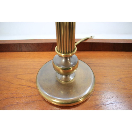 Image 1 of Lampe de table vintage en laiton, tchèque 1970
