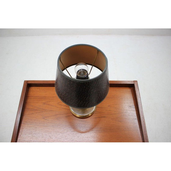 Image 1 of Lampe de table vintage en laiton, tchèque 1970