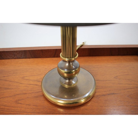 Image 1 of Lampe de table vintage en laiton, tchèque 1970