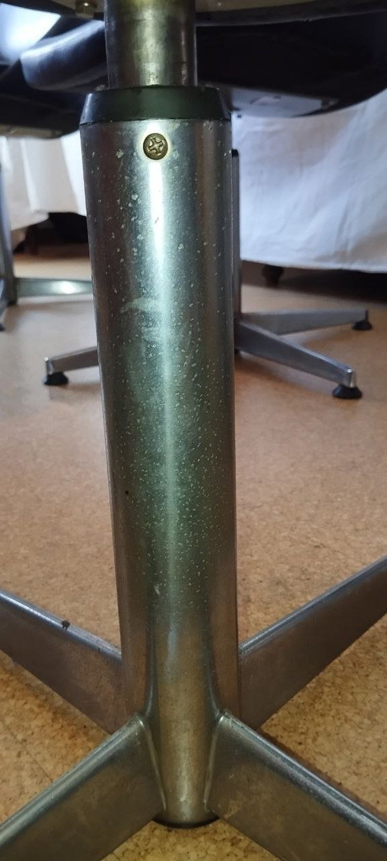 Image 1 of 7X Wilde+Spieth Fauteuil pivotant en cuir Modèle S 613 Ca 1970, Très Rare, Vintage