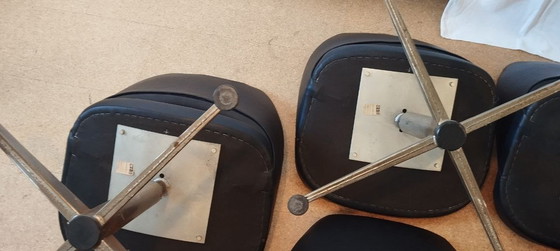 Image 1 of 7X Wilde+Spieth Fauteuil pivotant en cuir Modèle S 613 Ca 1970, Très Rare, Vintage