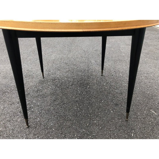 Image 1 of Table de salle à manger extensible en frêne par Charles Ramos, 1950