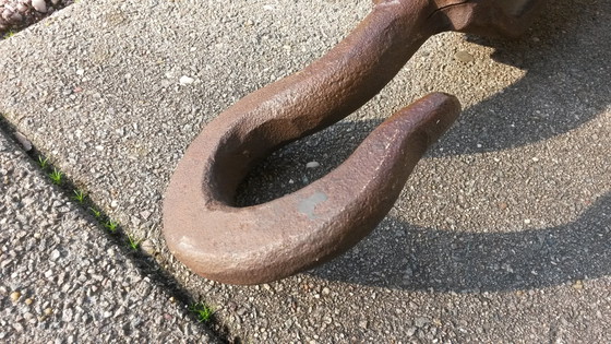 Image 1 of Roue de levage antique de 50 cm de long pour l'enlèvement de maisons sur le canal