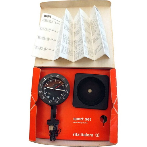 Horloge de voiture vintage par DA Ritz, Italie 1970