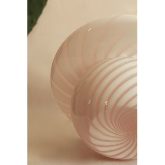 Image 1 of Lampe champignon vintage rose Murano Italie 1970