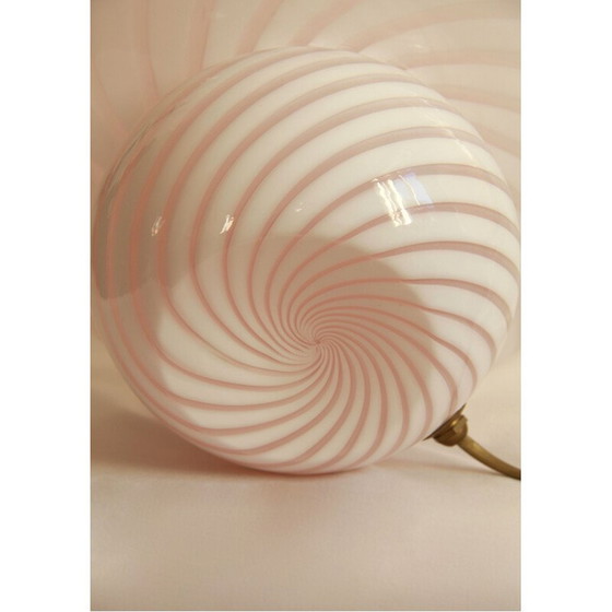 Image 1 of Lampe champignon vintage rose Murano Italie 1970