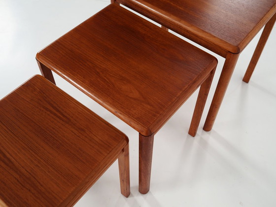 Image 1 of Ensemble de trois tables en teck, design danois, 1970S, Production : Danemark