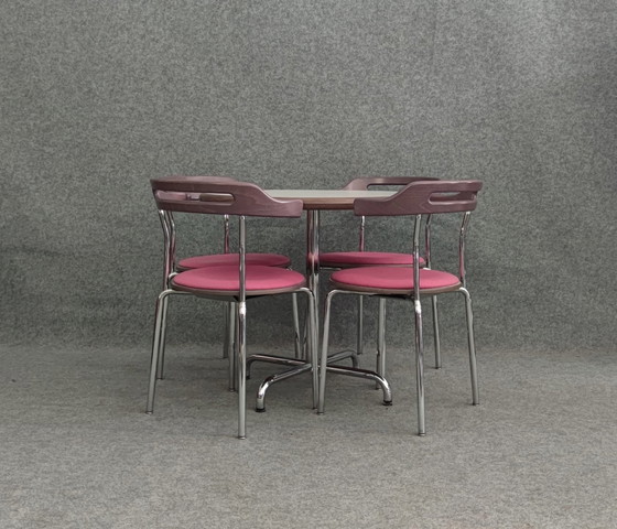 Image 1 of Kusch & Co Garniture Chaises Table Salle à manger Chaise de cuisine Mid Century Modern Design 60Er Vintage Retro 60S