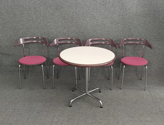 Image 1 of Kusch & Co Garniture Chaises Table Salle à manger Chaise de cuisine Mid Century Modern Design 60Er Vintage Retro 60S