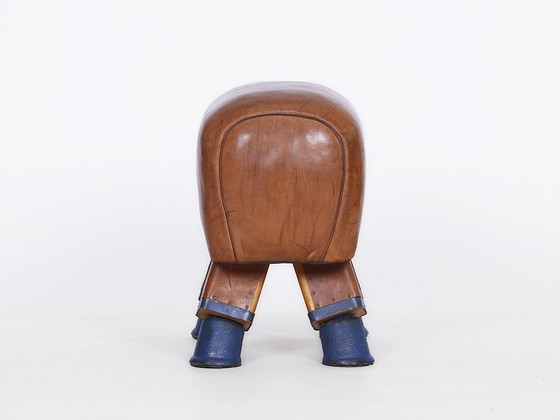 Image 1 of Gymnastique Tabouret en cuir vintage Banc années 1930