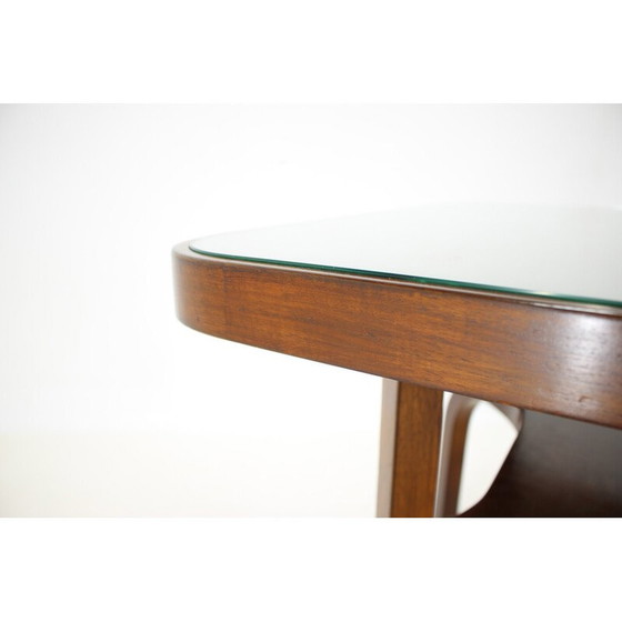 Image 1 of Table basse vintage en noyer, Tchécoslovaquie 1930