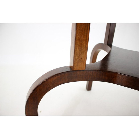 Image 1 of Table basse vintage en noyer, Tchécoslovaquie 1930