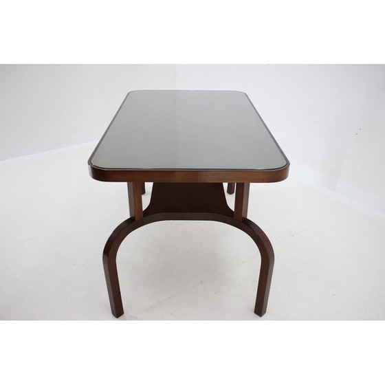 Image 1 of Table basse vintage en noyer, Tchécoslovaquie 1930