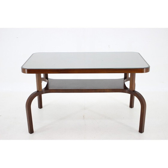 Image 1 of Table basse vintage en noyer, Tchécoslovaquie 1930