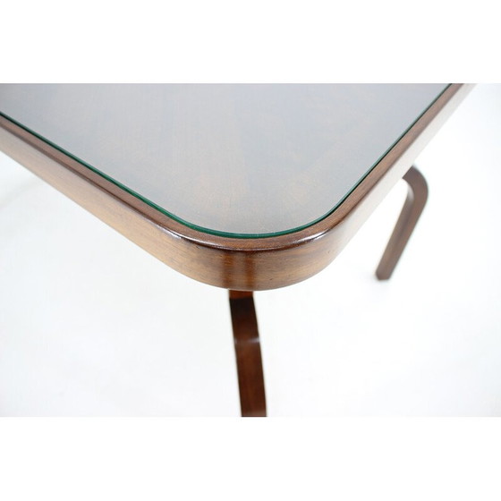 Image 1 of Table basse vintage en noyer, Tchécoslovaquie 1930