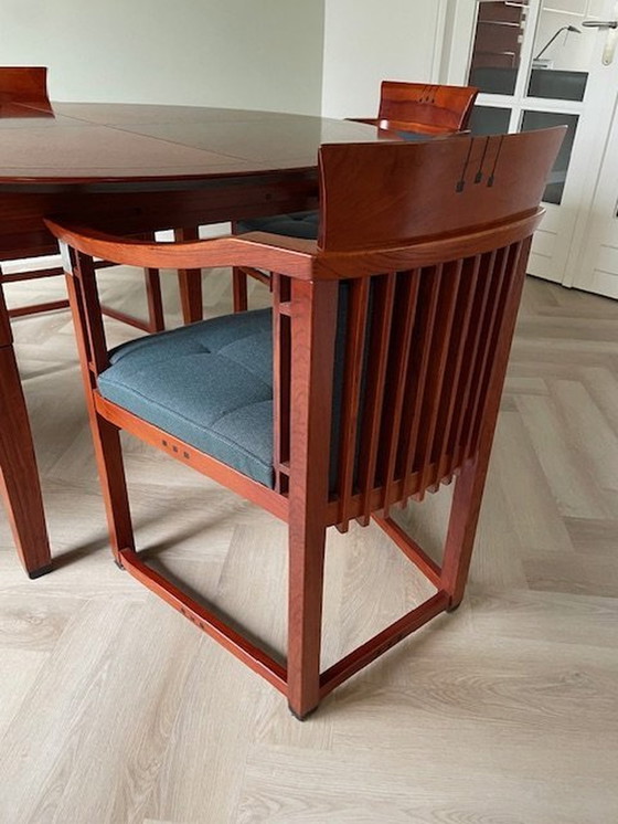 Image 1 of Schuitema Art Deco Table à manger avec 4 chaises