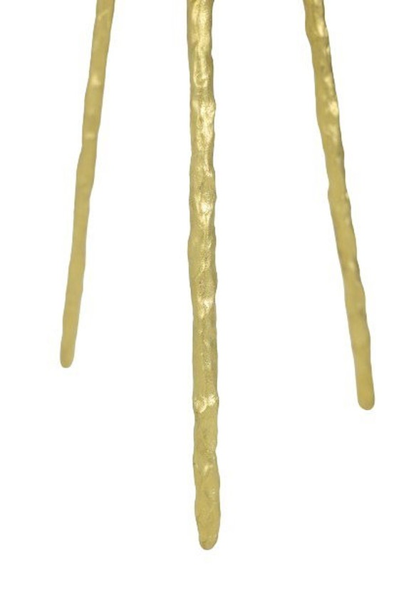 Image 1 of Guéridon En Malachite Et Métal Doré. Travail Contemporain.