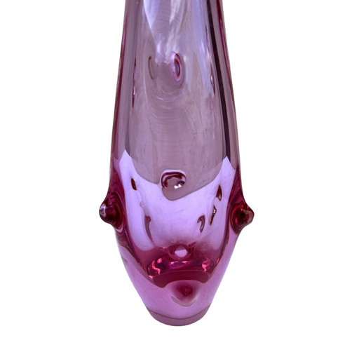 Vase en verre, conçu par M. Klinger, Železny Brod Sklo, Tchécoslovaquie, années 1960.