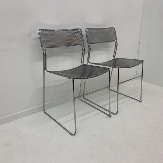 Image 1 of Paire de chaises de salle à manger empilables vintage minimaliste Arrben Italy Sultana, 1970