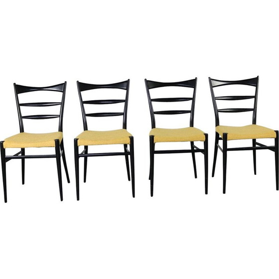 Image 1 of Ensemble de 4 chaises danoises vintage pour Slagelse - années 1960