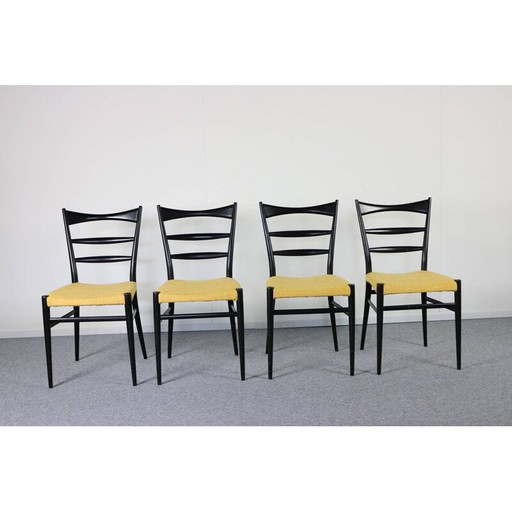 Ensemble de 4 chaises danoises vintage pour Slagelse - années 1960