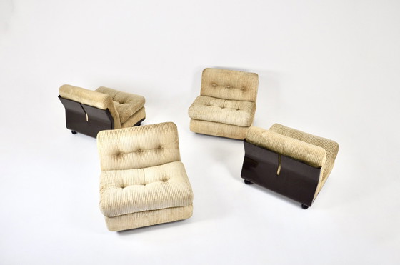 Image 1 of Chaises longues "Amanta" par Mario Bellini pour B&B Italia, 1970S, ensemble de 4