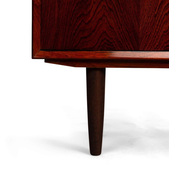 Image 1 of Buffet vintage LCW en frêne teinté rouge par Charles et Ray Eames pour Herman Miller, 2000