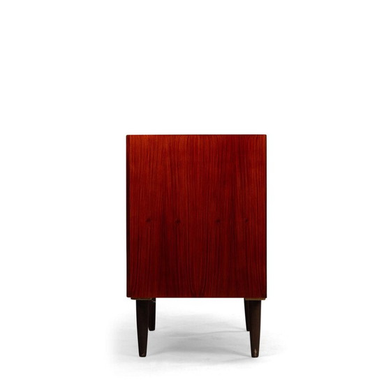 Image 1 of Buffet vintage LCW en frêne teinté rouge par Charles et Ray Eames pour Herman Miller, 2000
