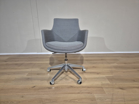 Image 1 of 8X Ahrend - Chaises de bureau/salle à manger - Gris - Rose -Design