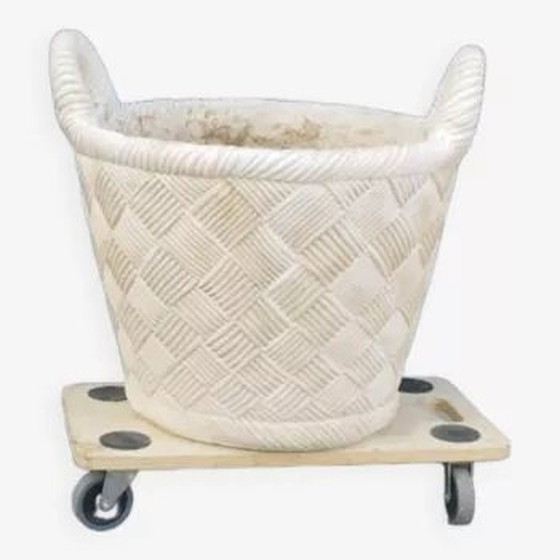 Image 1 of Très Grande Jardinière Vintage, Pour Arbre, En Pierre.