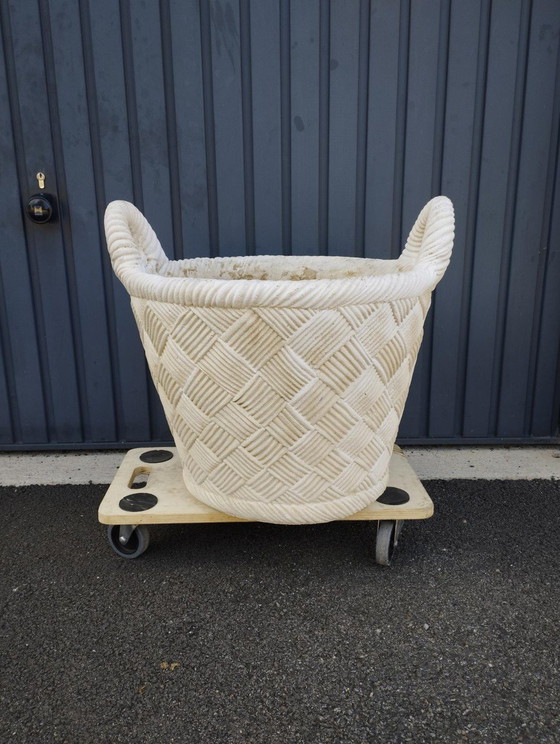 Image 1 of Très Grande Jardinière Vintage, Pour Arbre, En Pierre.