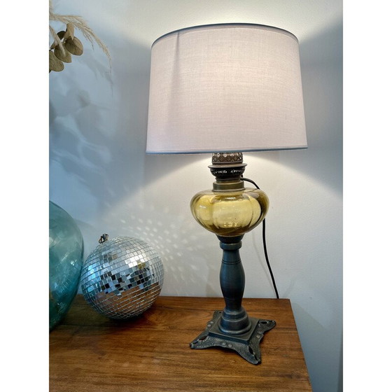 Image 1 of Lampe à huile vintage électrifiée