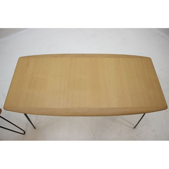 Image 1 of Paire de tables basses en chêne sur pieds en épingle à cheveux, 1960