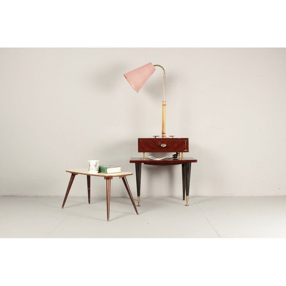 Image 1 of Lampe de table vintage en laiton et bambou, Allemagne 1950