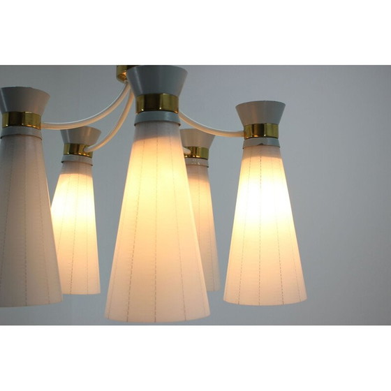 Image 1 of Lustre vintage de style Stilnovo par Drukov, 1960s