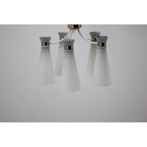 Image 1 of Lustre vintage de style Stilnovo par Drukov, 1960s