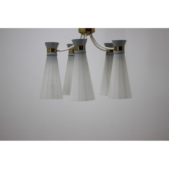 Image 1 of Lustre vintage de style Stilnovo par Drukov, 1960s