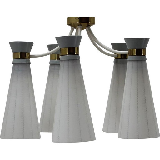 Lustre vintage de style Stilnovo par Drukov, 1960s