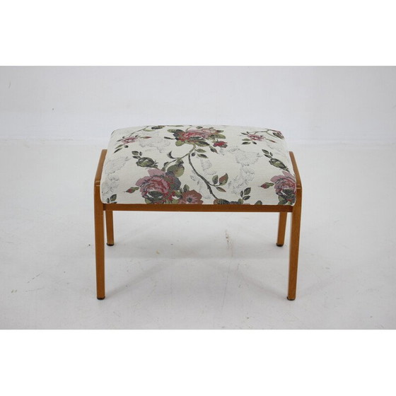 Image 1 of Tabouret vintage en bois de hêtre ,Tchécoslovaquie 1970