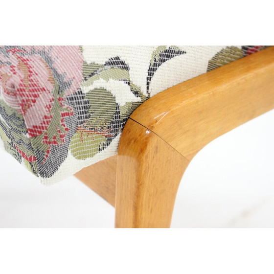 Image 1 of Tabouret vintage en bois de hêtre ,Tchécoslovaquie 1970