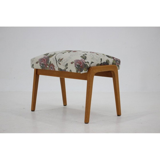 Image 1 of Tabouret vintage en bois de hêtre ,Tchécoslovaquie 1970