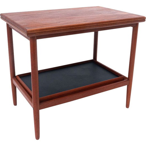 Table d'appoint scandinave du milieu du siècle avec plateau amovible, années 1960.