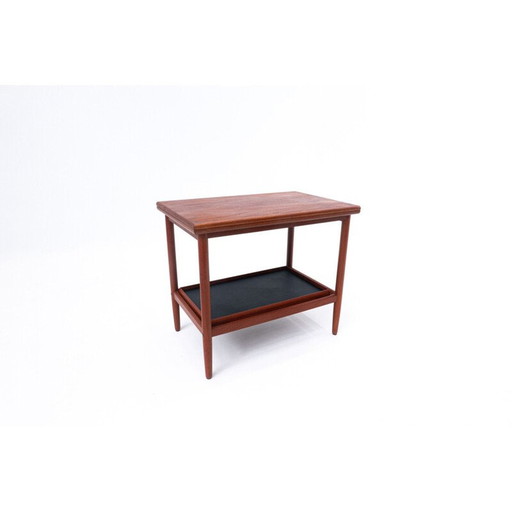 Table d'appoint scandinave du milieu du siècle avec plateau amovible, années 1960.