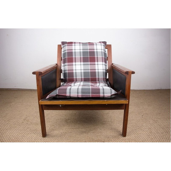 Image 1 of Paire de fauteuils Capella modèle N°4 en teck et tissu par Illum Wikkelsø pour Niels Eilersen, Danemark 1960