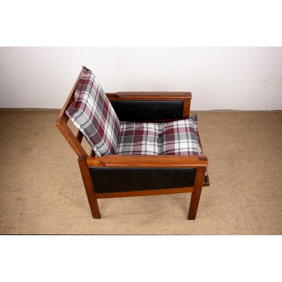 Image 1 of Paire de fauteuils Capella modèle N°4 en teck et tissu par Illum Wikkelsø pour Niels Eilersen, Danemark 1960