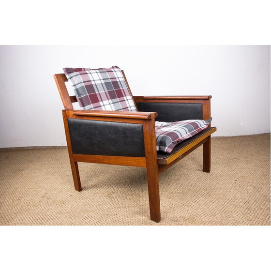 Image 1 of Paire de fauteuils Capella modèle N°4 en teck et tissu par Illum Wikkelsø pour Niels Eilersen, Danemark 1960